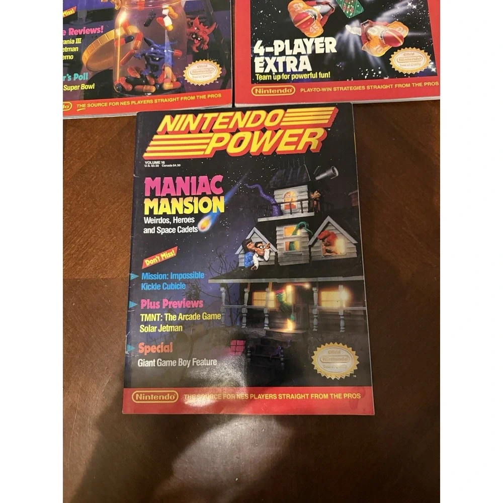 Vtg Nintendo Power Mag Lot Mega Man III StarTropics‎ Dr Mario Maniac Mansion